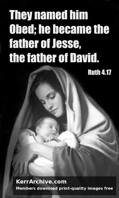 Year B After Pentecost Proper 27 — Ruth 4:17 (grayscale)