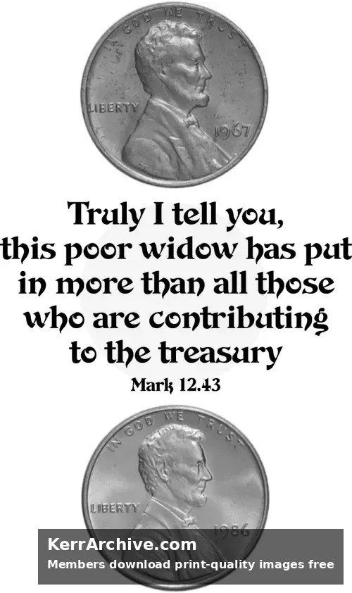 Year B After Pentecost Proper 27 — Mark 12:43 (grayscale)