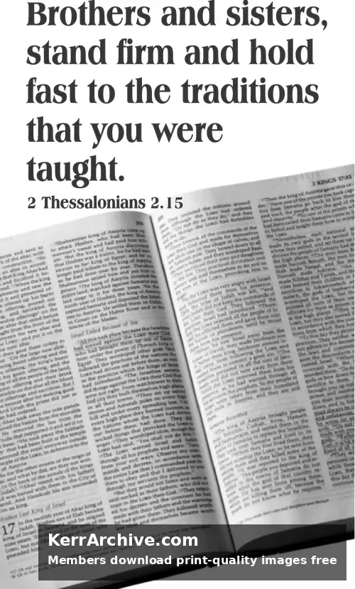 Year C After Pentecost Proper 27 — 2 Thessalonians 2:15 (grayscale)