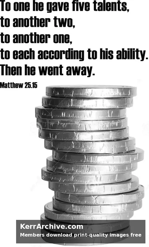 Year A After Pentecost Proper 28 — Matthew 25:15 (grayscale)