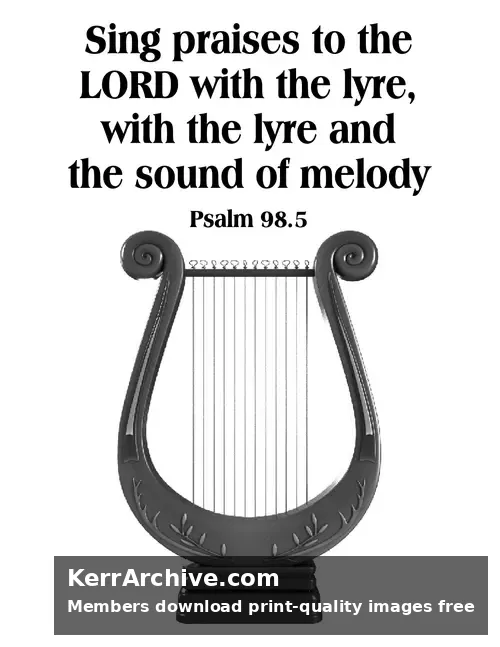 Year C After Pentecost Proper 28 — Psalms 98:5 (grayscale)