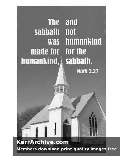 Year B After Pentecost Proper 4 — Mark 2:27 (grayscale)