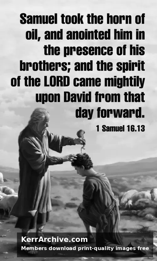 Year B After Pentecost Proper 6 — 1 Samuel 16:13 (grayscale)