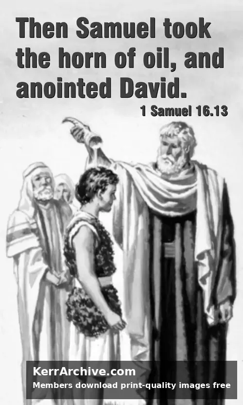 Year B After Pentecost Proper 6 — 1 Samuel 16:13 (grayscale)