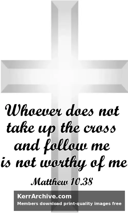 Year A After Pentecost Proper 7 — Matthew 10:38 (grayscale)