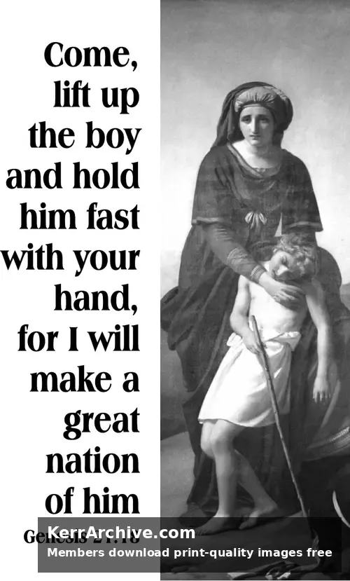 Year A After Pentecost Proper 7 — Genesis 21:18 (grayscale)