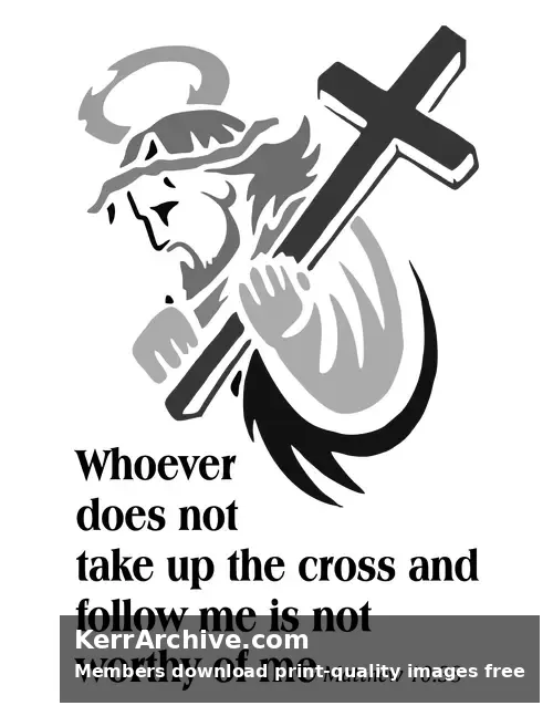 Year A After Pentecost Proper 7 — Matthew 10:38 (grayscale)