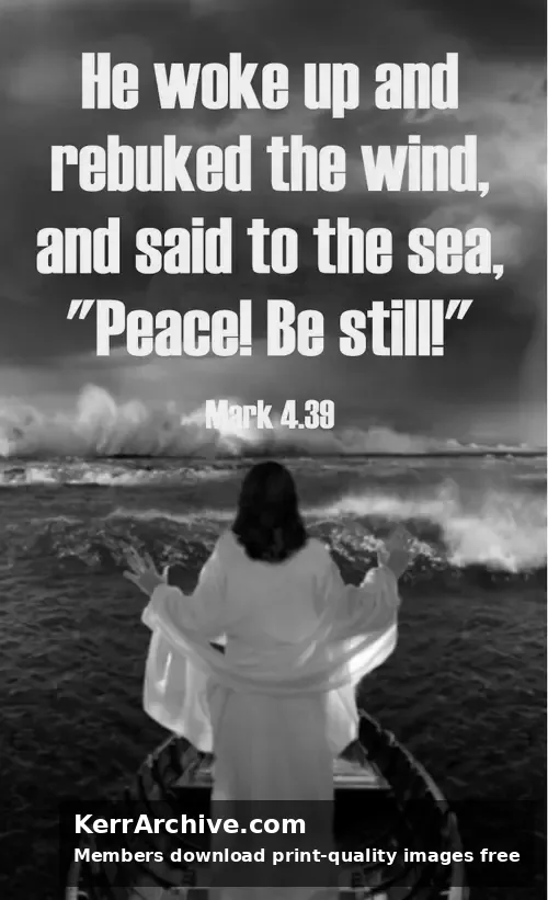Year B After Pentecost Proper 7 — Mark 4:39 (grayscale)