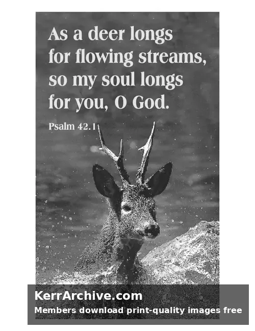 Year C After Pentecost Proper 7 — Psalms 42:1 (grayscale)