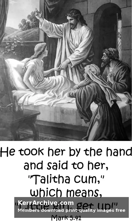 Year B After Pentecost Proper 8 — Mark 5:41 (grayscale)