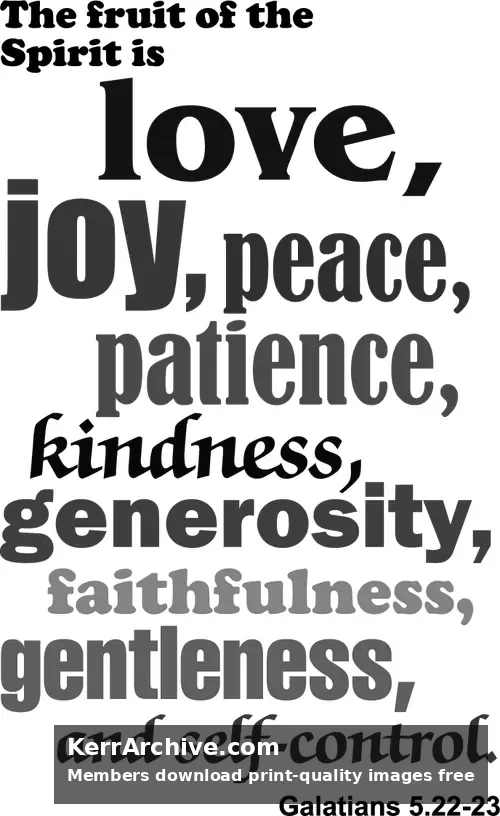 Year C After Pentecost Proper 8 — Galatians 5:22 23 (grayscale)