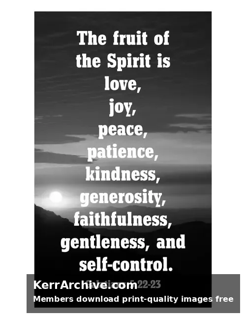 Year C After Pentecost Proper 8 — Galatians 5:22, 23 (grayscale)