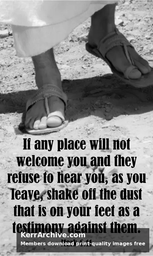Year B After Pentecost Proper 9 — Mark 6:11 (grayscale)