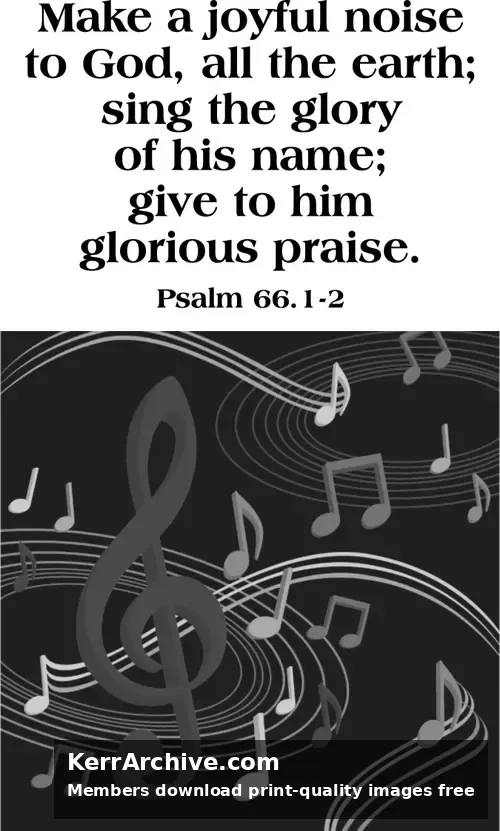 Year C After Pentecost Proper 9 — Psalms 66:1 2 (grayscale)