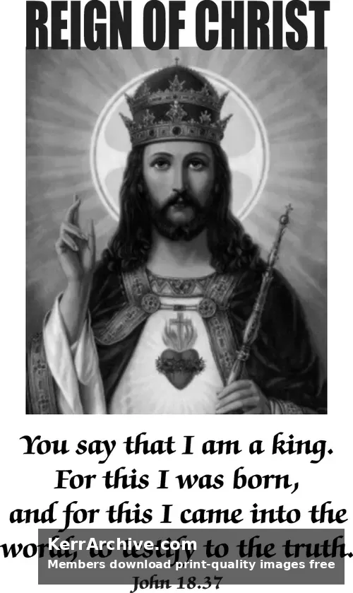 Christ the King — John 18:37 (grayscale)