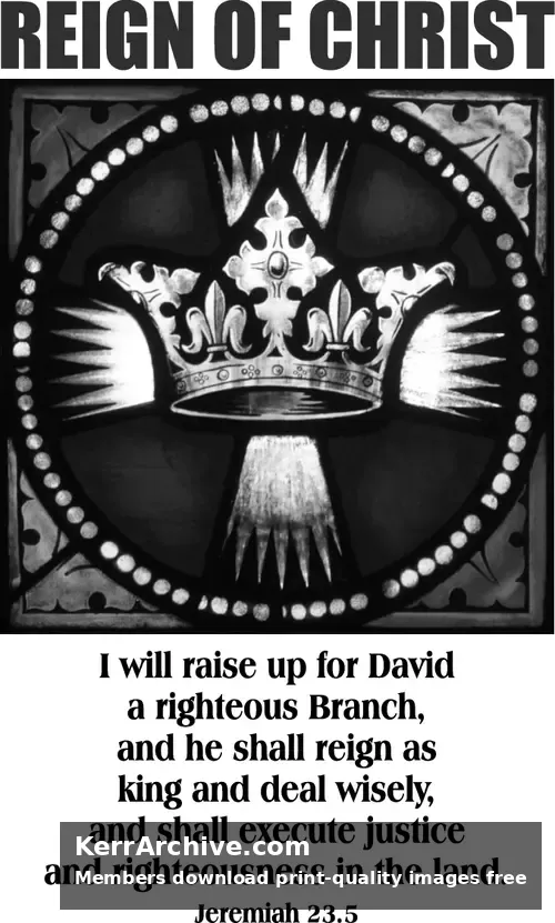 Christ the King — Jeremiah 24:5 (grayscale)