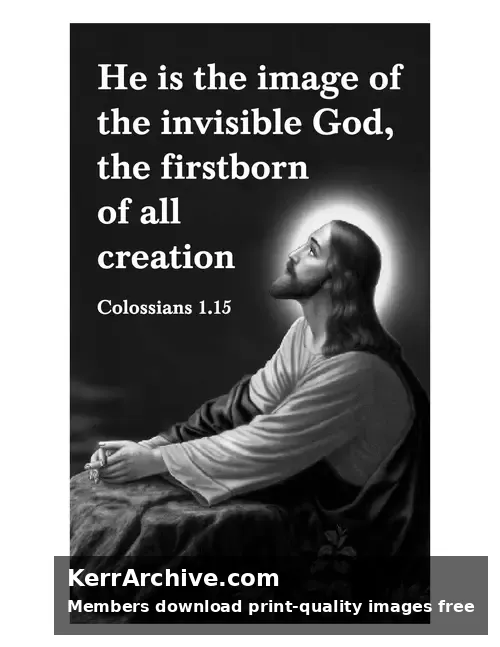 Christ the King — Colossians 1:15 (grayscale)