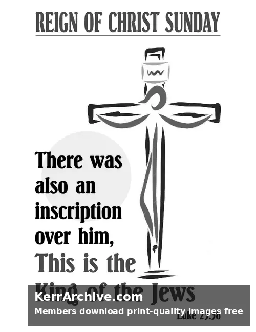 Christ the King — Luke 23:38 (grayscale)