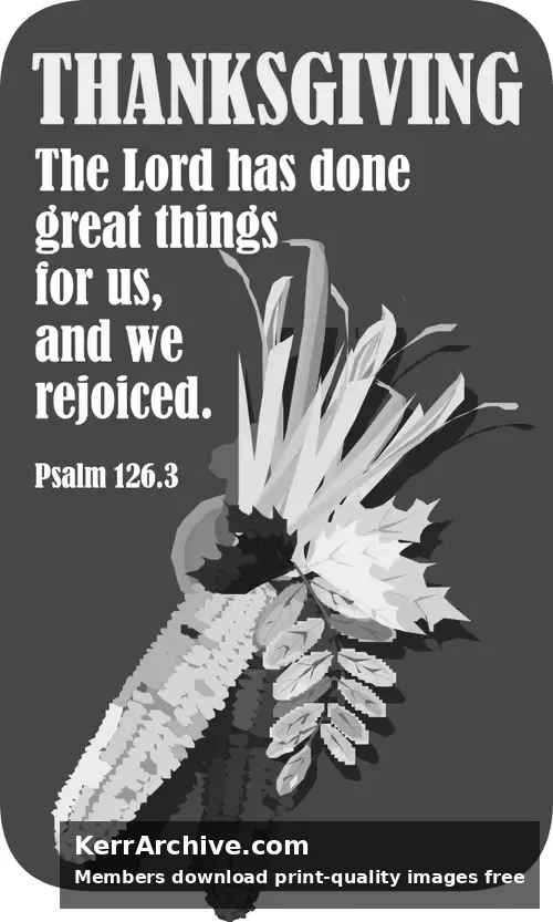 Year B After Pentecost Thanksgiving Day (USA) (grayscale)