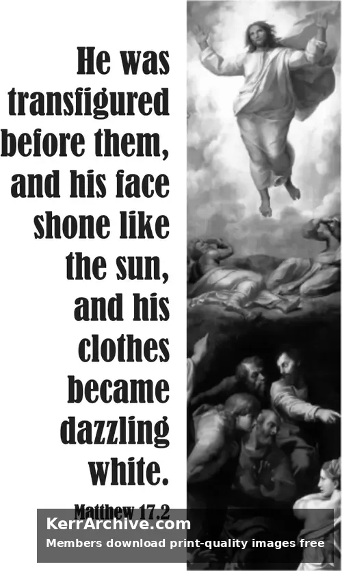Year A Epiphany Transfiguration Sunday (grayscale)