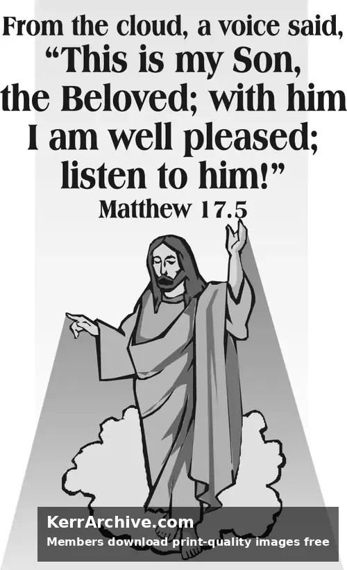 Year A Epiphany Transfiguration Sunday (grayscale)