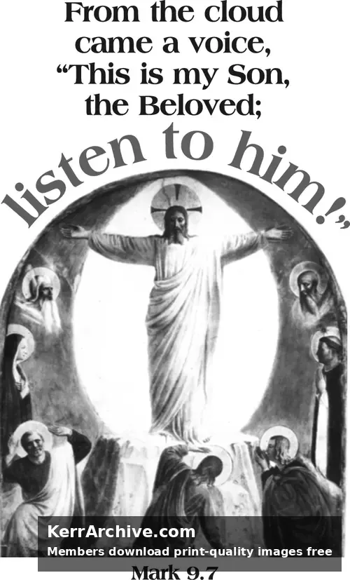 Year B Epiphany Transfiguration Sunday (grayscale)