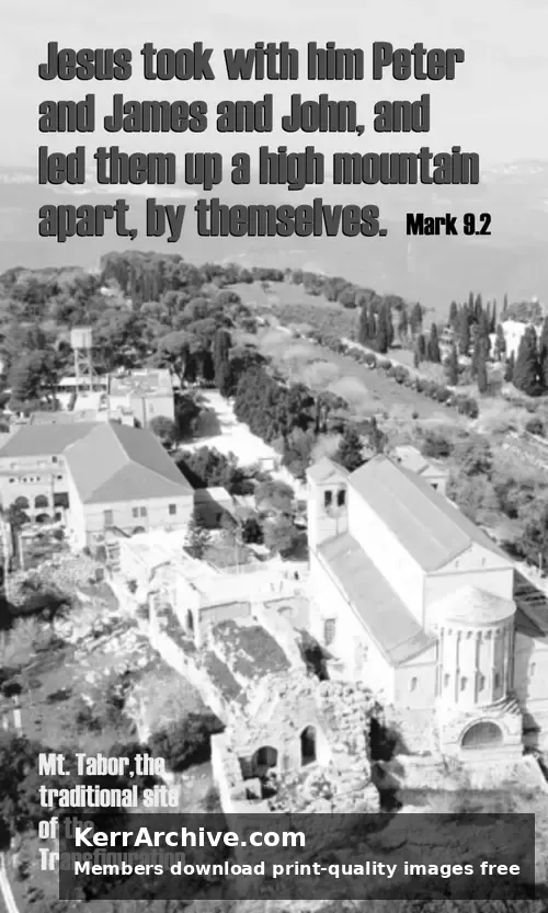 Transfiguration Sunday — Mark 8:2 (grayscale)