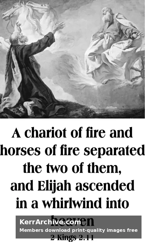 Transfiguration Sunday — 2 Kings 2:11 (grayscale)