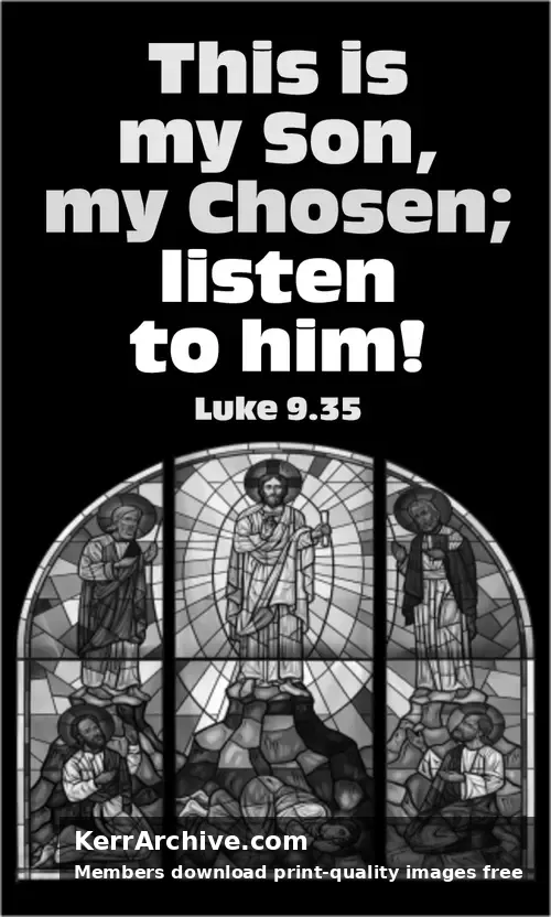 Year C Epiphany Transfiguration Sunday (grayscale)