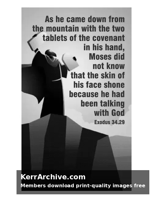 Transfiguration Sunday — Exodus 34:29 (grayscale)