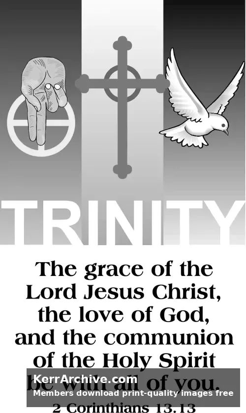 Year A After Pentecost Trinity Sunday (grayscale)