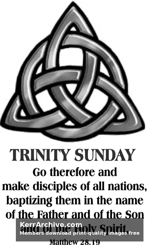 Trinity Sunday — Matthew 28:19 (grayscale)