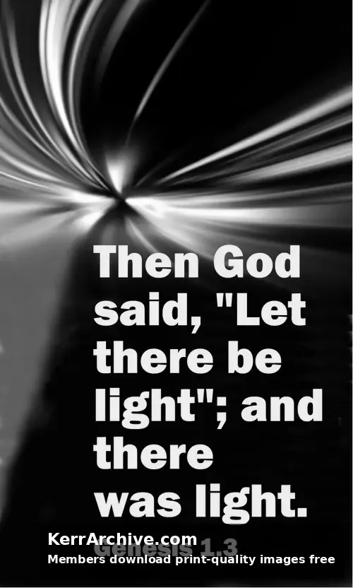 Trinity Sunday — Genesis 1:3 (grayscale)