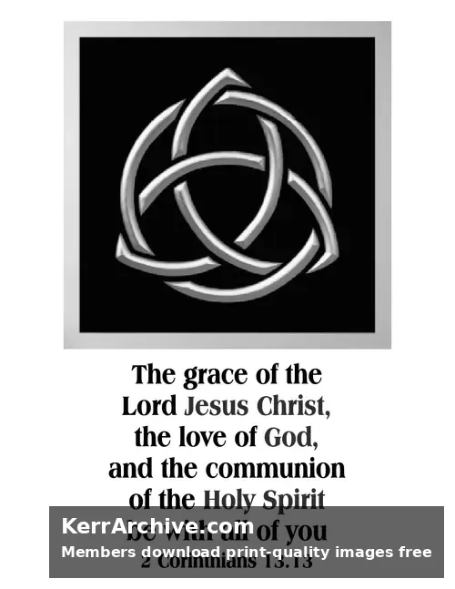 Trinity Sunday — 2 Corinthians 13:13 (grayscale)