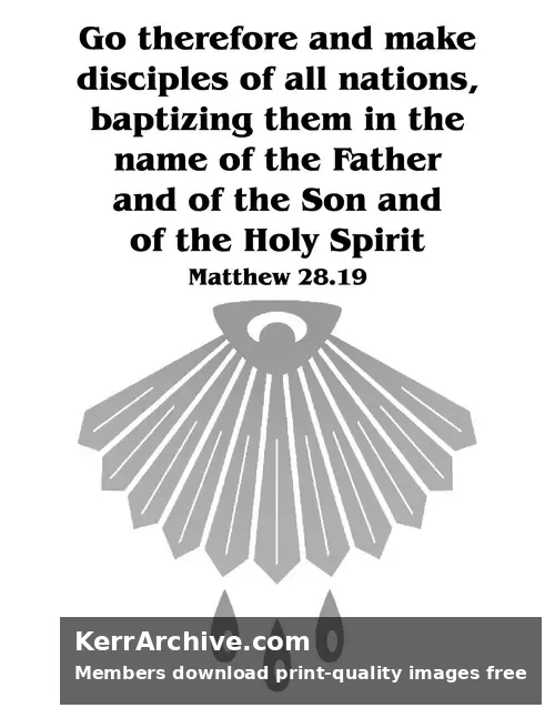 Trinity Sunday — Matthew 28:19 (grayscale)