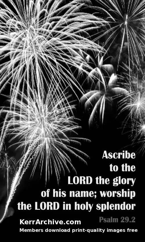 Trinity Sunday — Psalms 29:2 (grayscale)