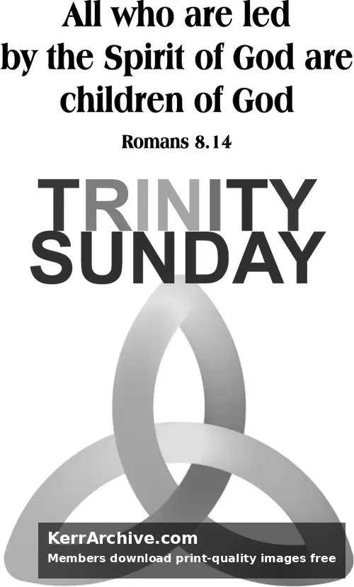 Trinity Sunday — Romans 8:14 (grayscale)