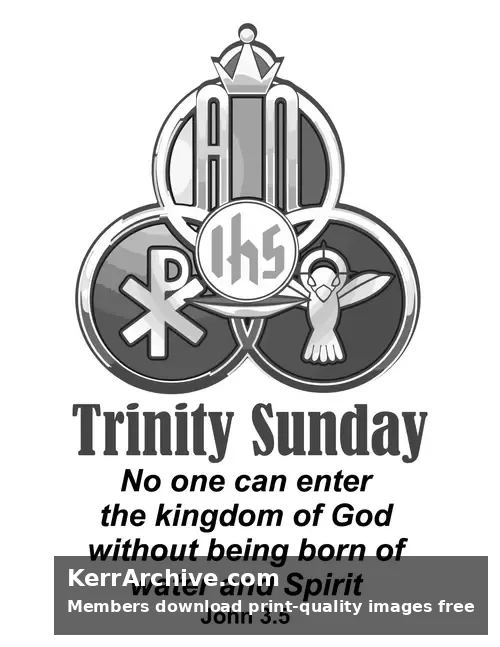 Trinity Sunday — John 3:5 (grayscale)