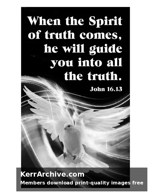 Trinity Sunday — John 16:13 (grayscale)