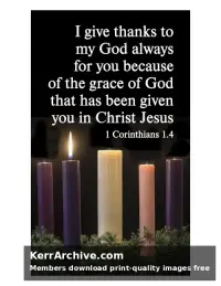 Year B Advent First Sunday — 1 Corinthians 1:4