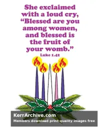 Year C Advent Four Sunday — Luke 1:42