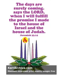 Year C Advent One Sunday — Jeremiah 33:14