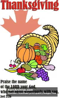 Year B After Pentecost Thanksgiving Day (USA)