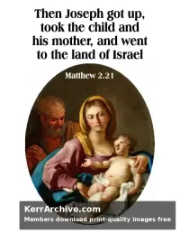 Year A Christmas First Sunday — Matthew 2:21