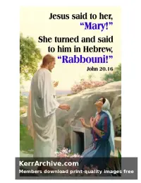 Year B Easter Sunday — John 20:16