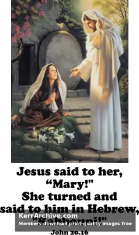 Year C Easter Sunday — John 20:16
