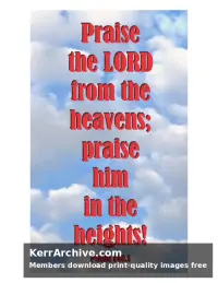 Year C Easter Sunday — Psalms 148:1