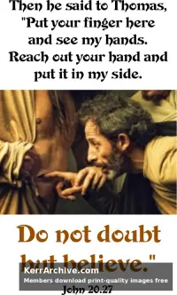 Year A Easter Second Sunday — John 20:27