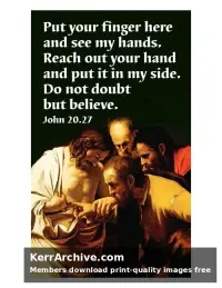 Year A Easter Second Sunday — John 20:27