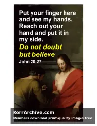 Year B Easter Second Sunday — John 20:27